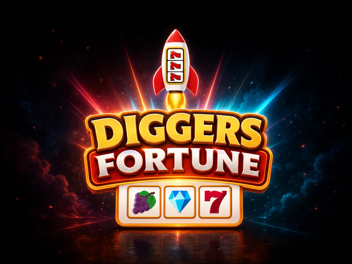 Diggers Fortune autoplay settings panel showing loss limit and single-win limit fields alongside the stake selector